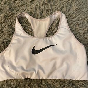 White NIKE sports bra